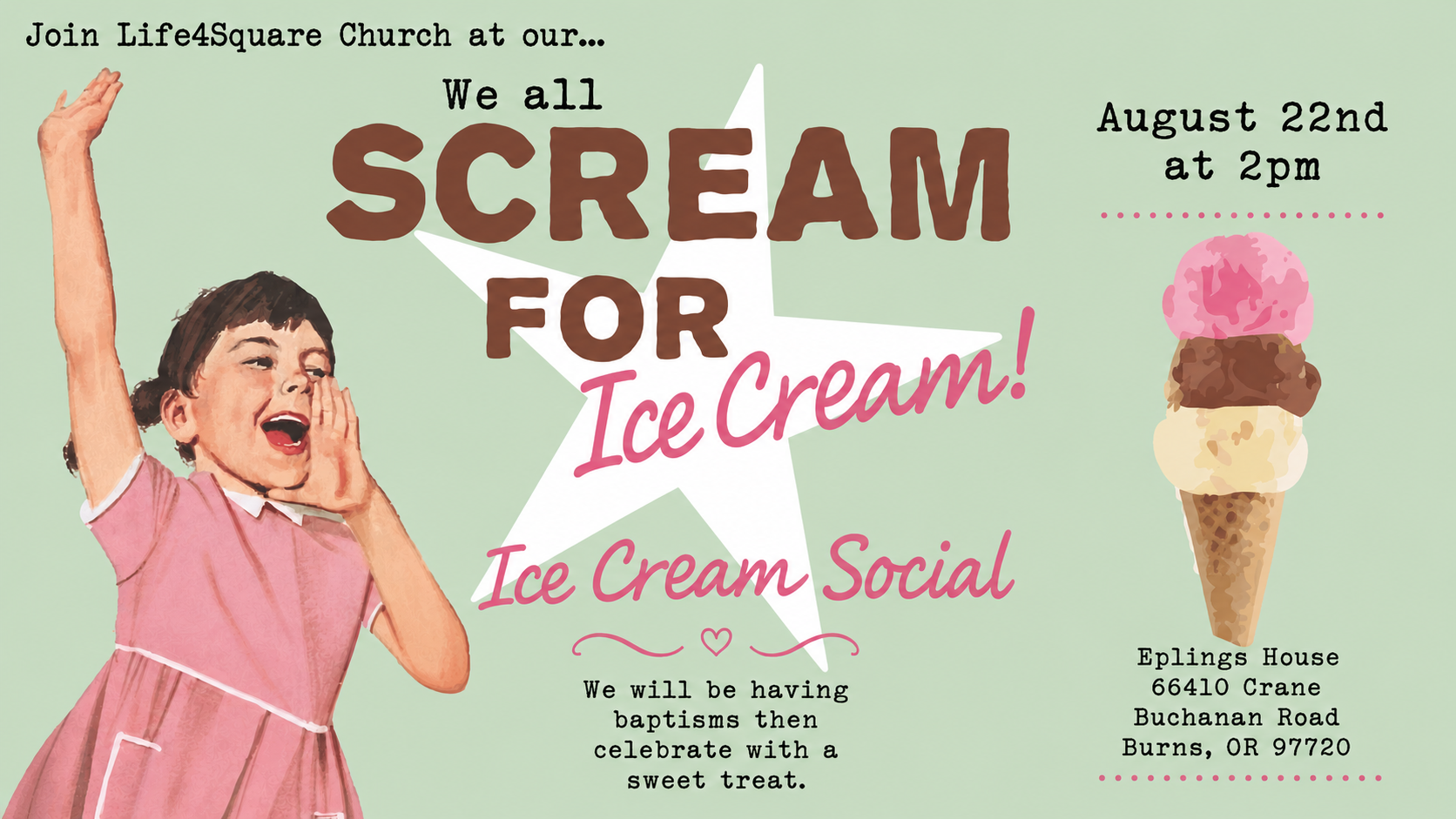 Ice Cream Social and Baptism